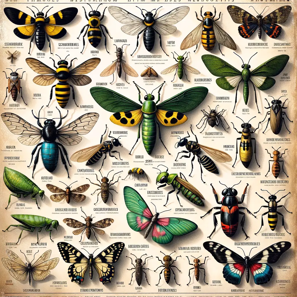 Informative entomology guide for identifying different insect species, highlighting their unique characteristics and providing practical insect identification tips for easy insect species recognition and classification.