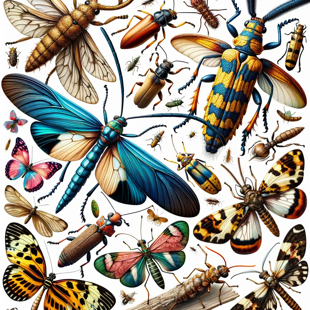 High-quality insect photography of beautiful and colorful exotic insects, showcasing rare species and stunning diversity for insect enthusiasts and identification.
